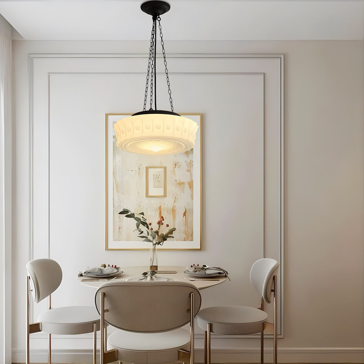 flairel Hailie Vintage French Dome Pendant Light for Living Room