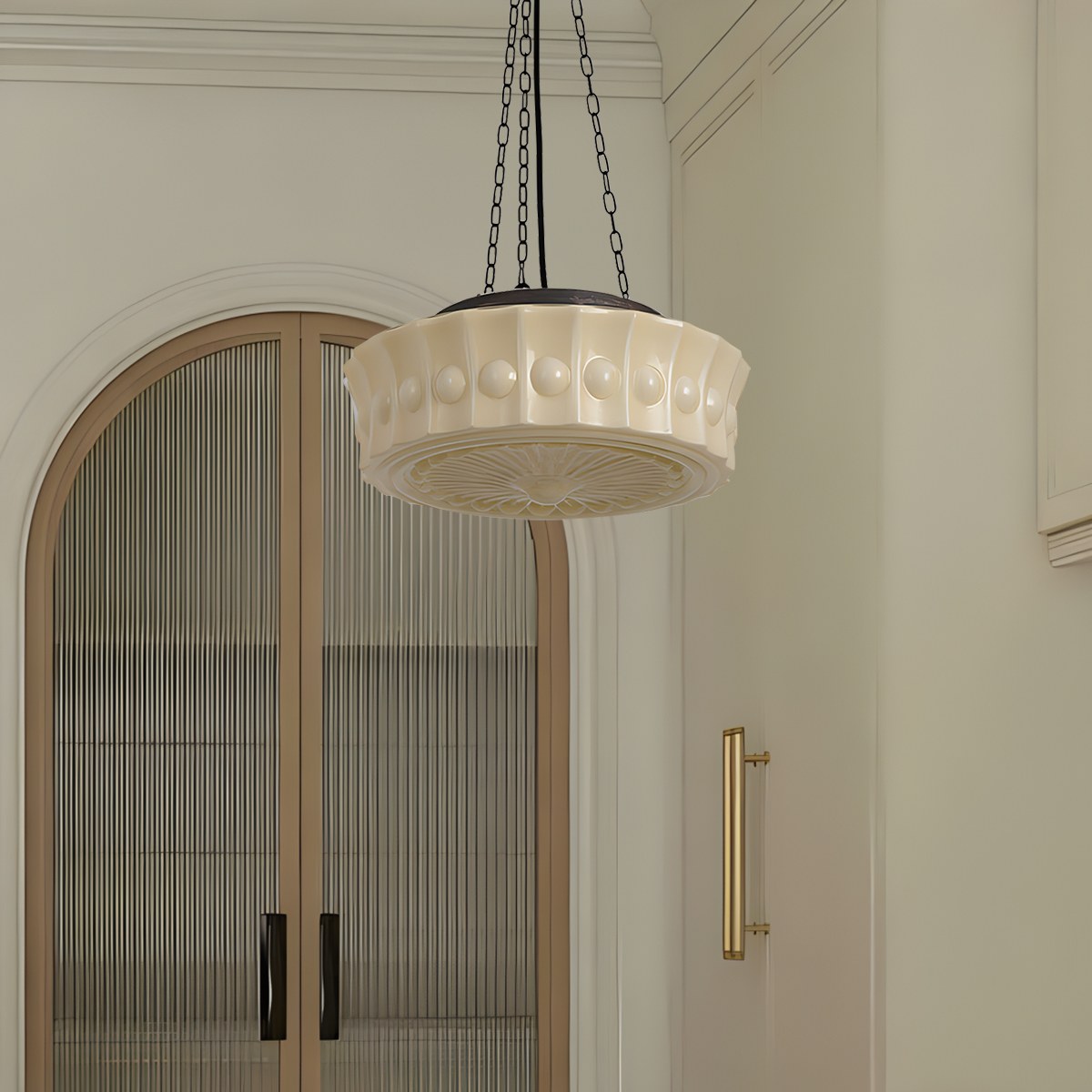 flairel Hailie Vintage French Dome Pendant Light for Living Room