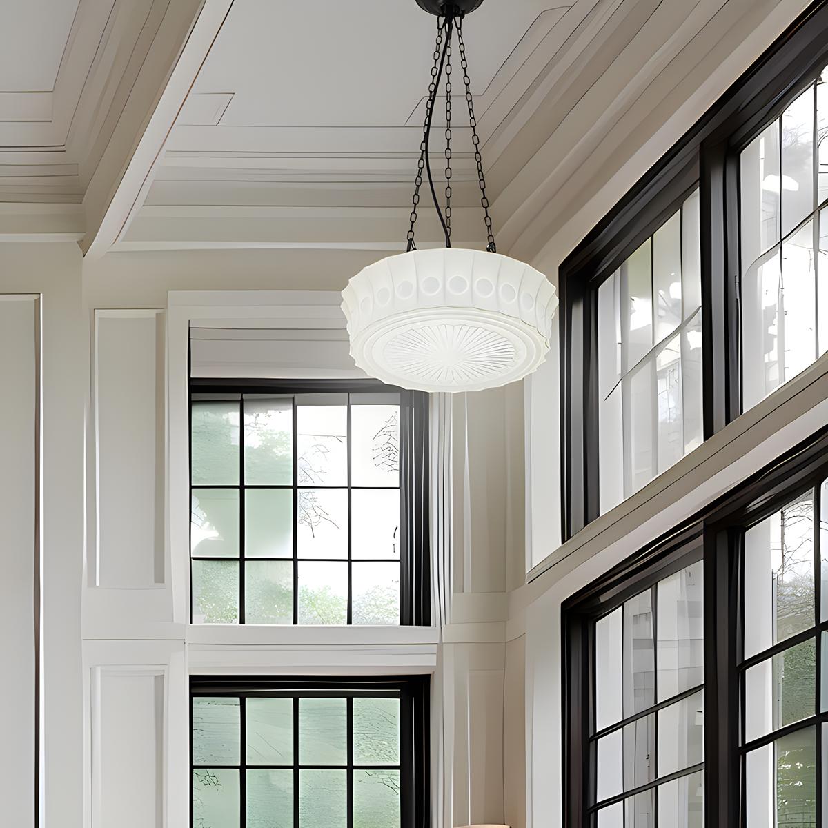 flairel Hailie Vintage French Dome Pendant Light for Living Room