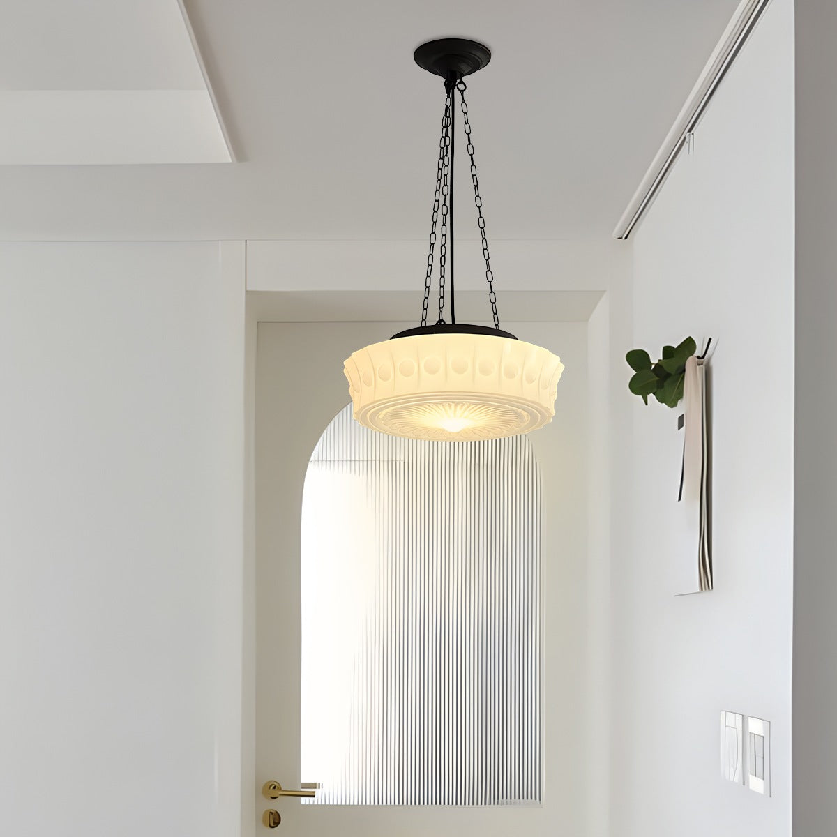 flairel Hailie Vintage French Dome Pendant Light for Living Room