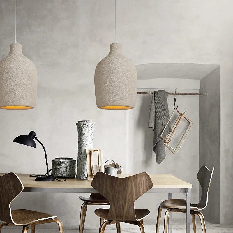 flairel Simple Gypsum Pendant Lights for Dining Room