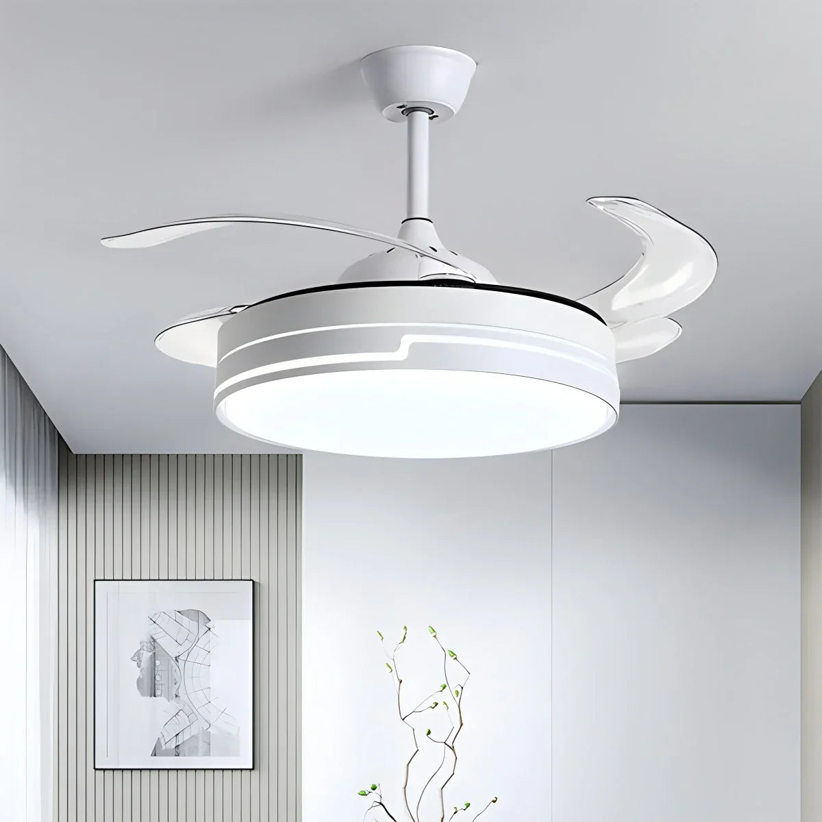 flairel Remote Minimalist Hugger Ceiling Fan