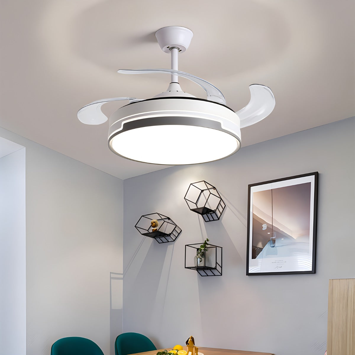 flairel Remote Minimalist Hugger Ceiling Fan