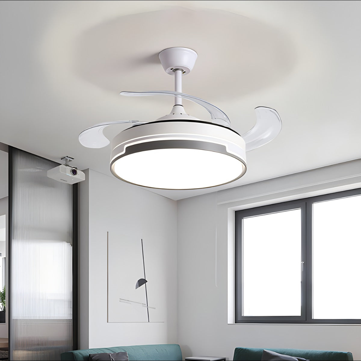 flairel Remote Minimalist Hugger Ceiling Fan