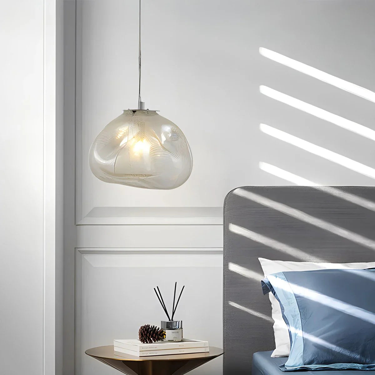 flairel Light Luxury Cloud Shape Glass Pendant Light