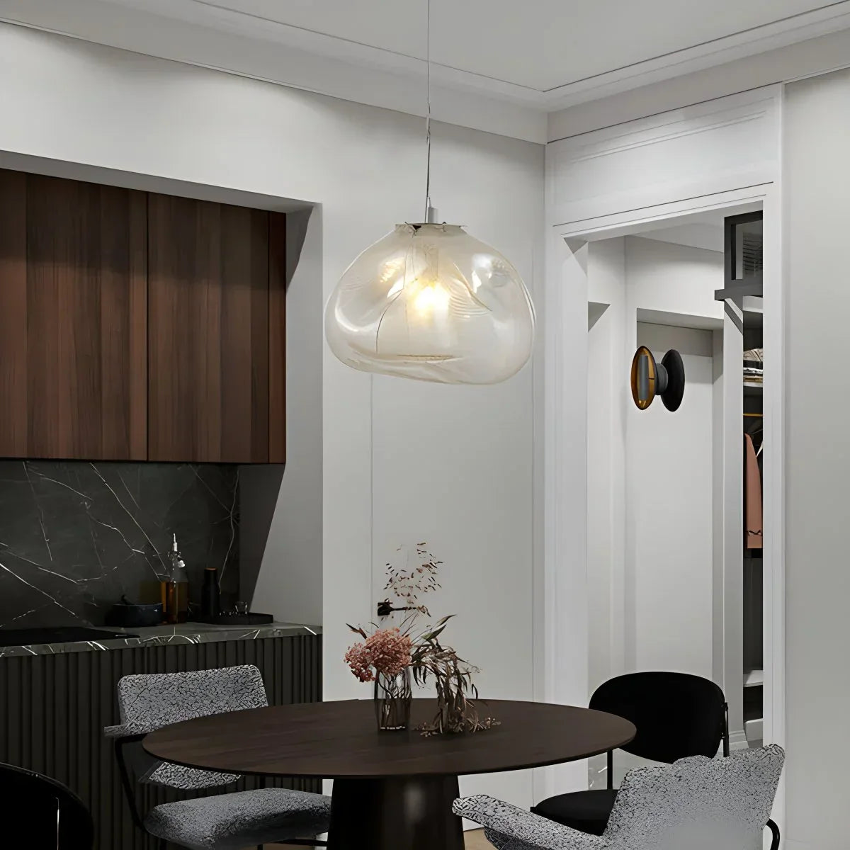 flairel Light Luxury Cloud Shape Glass Pendant Light