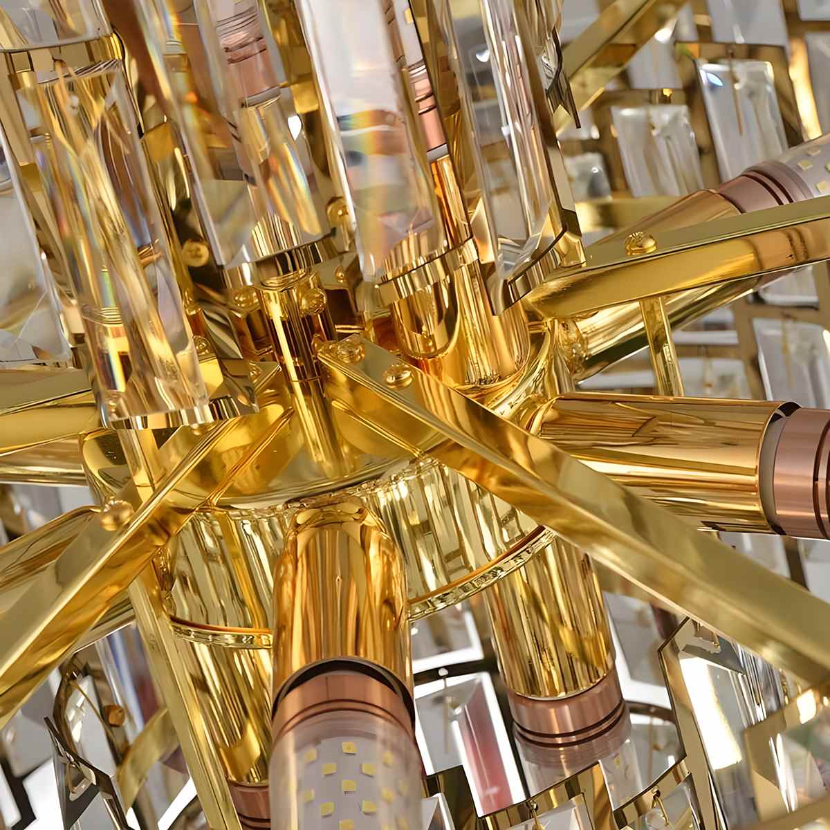 flairel Lucienne Crystal Chandelier for Living Room