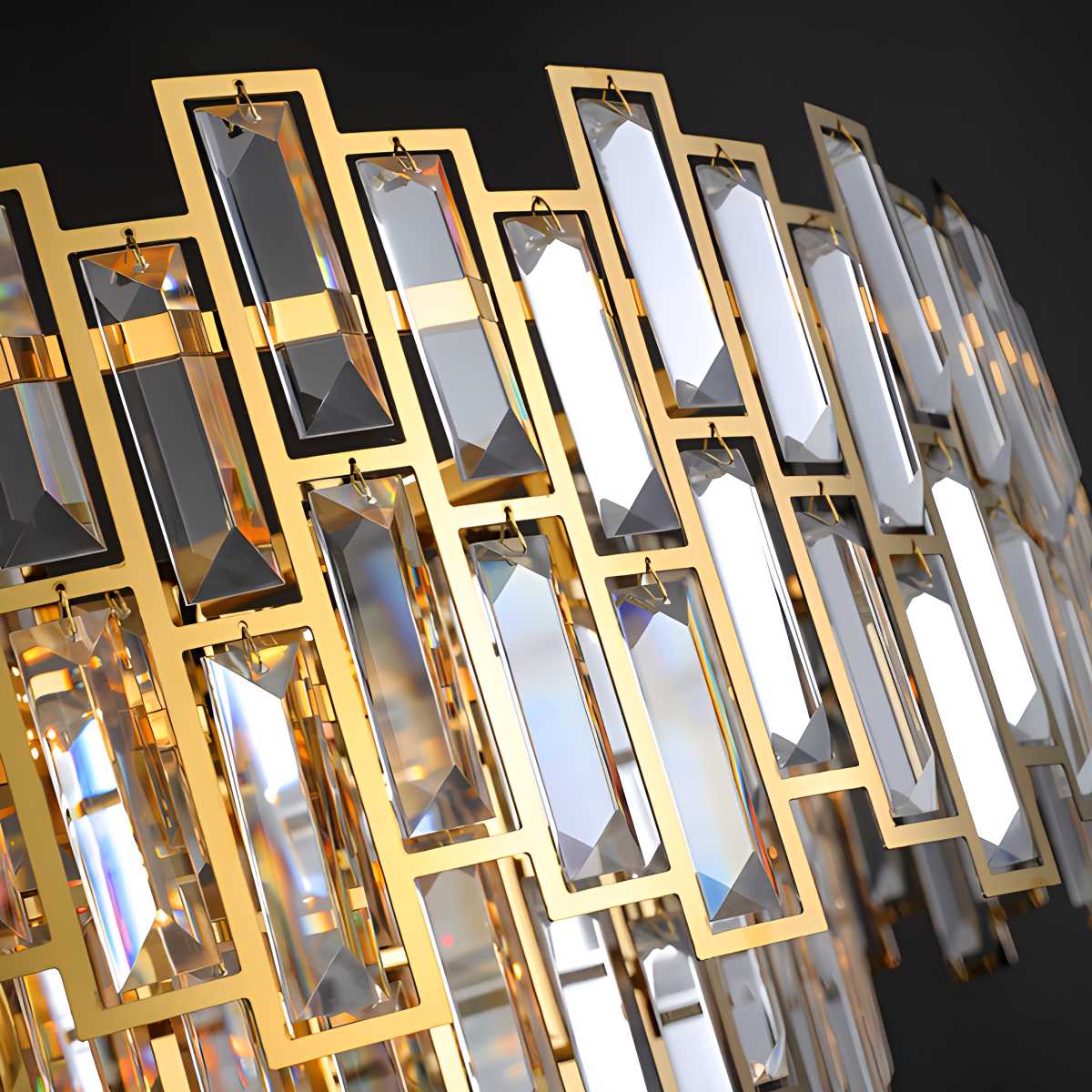 flairel Lucienne Crystal Chandelier for Living Room