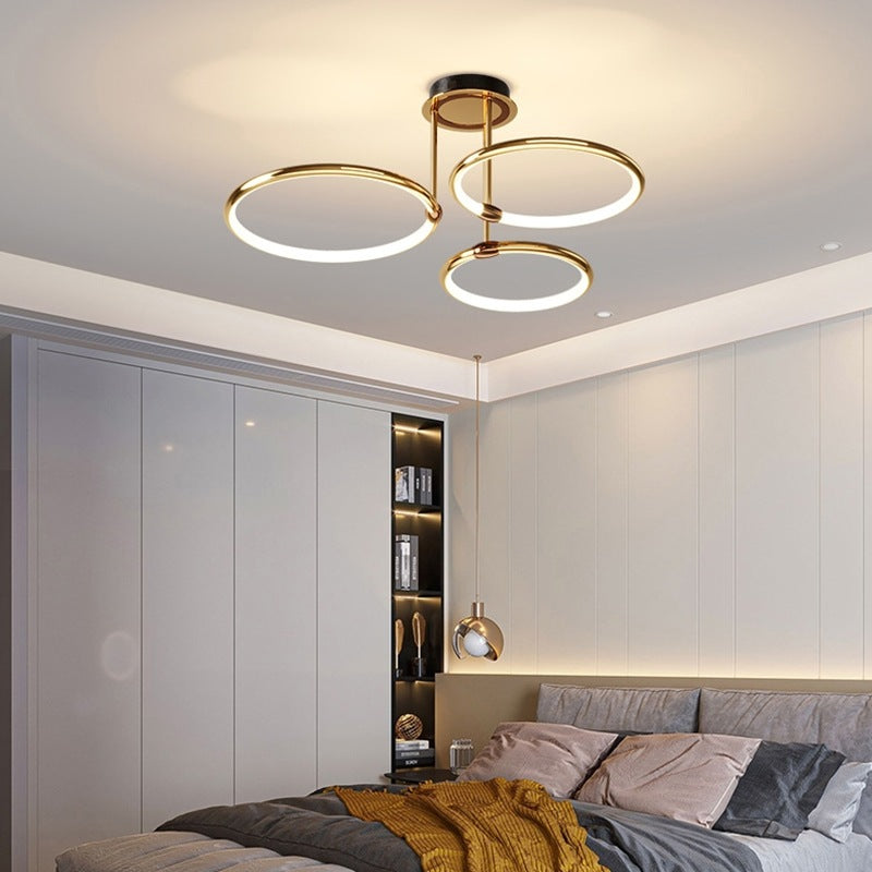 flairel Metal Circular Chandelier Ceiling Lamp