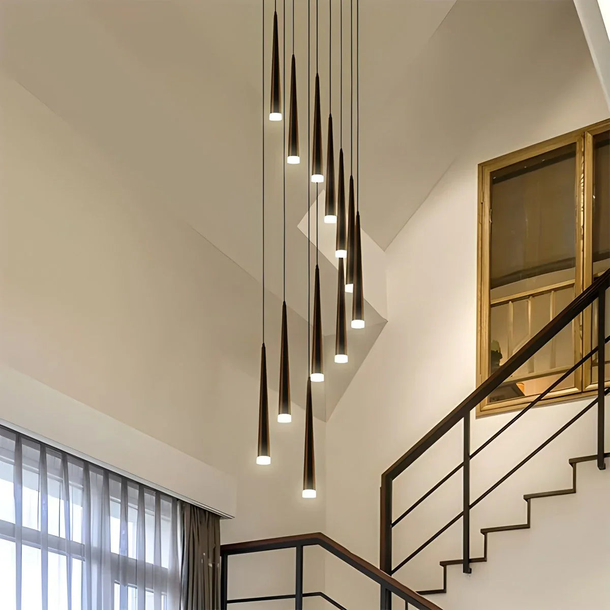 flairel Meteor Shower Chandelier for Staircase