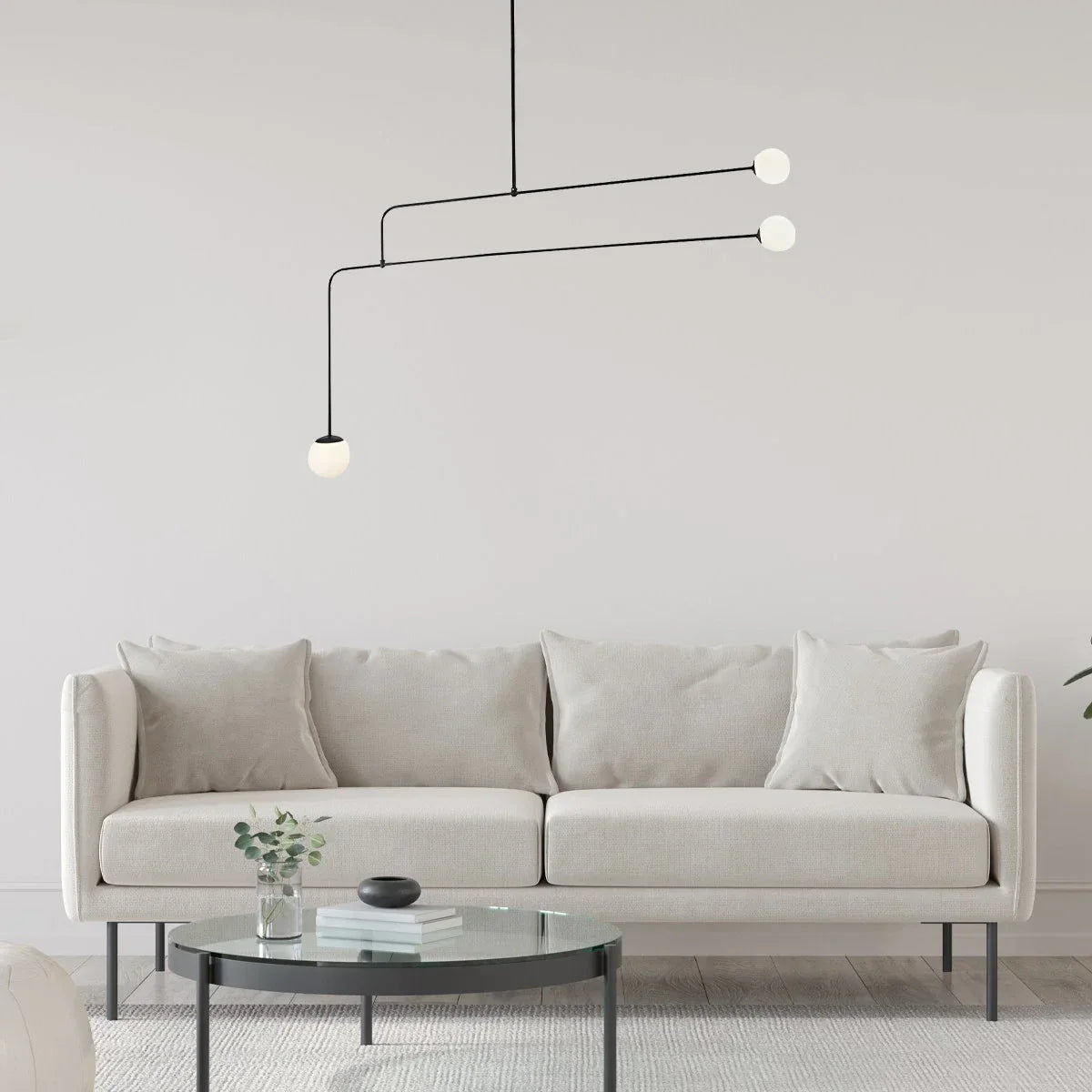 flairel Minimalist Linear Metal Chandelier