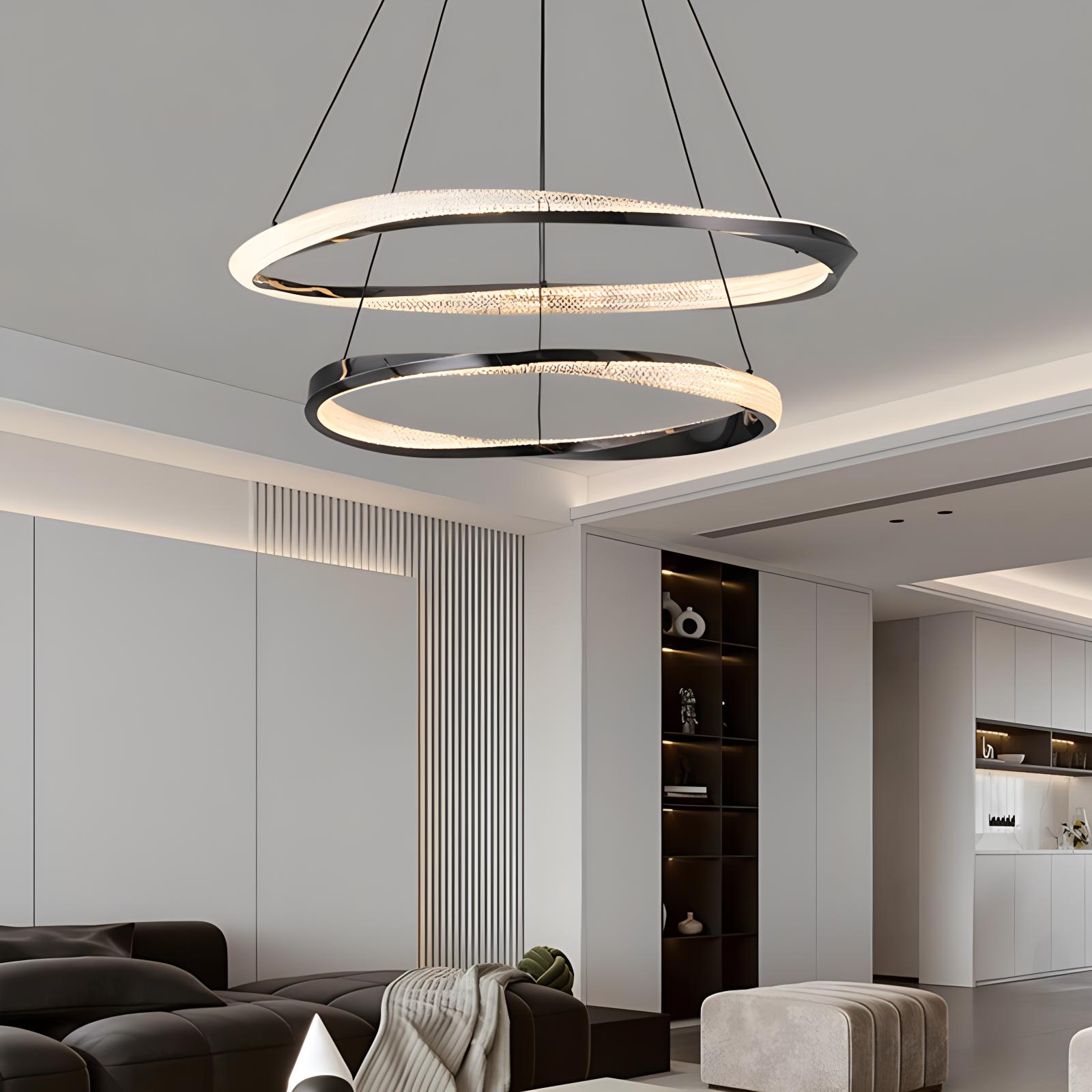 flairel Modern Simple Mobius Circle Chandelier