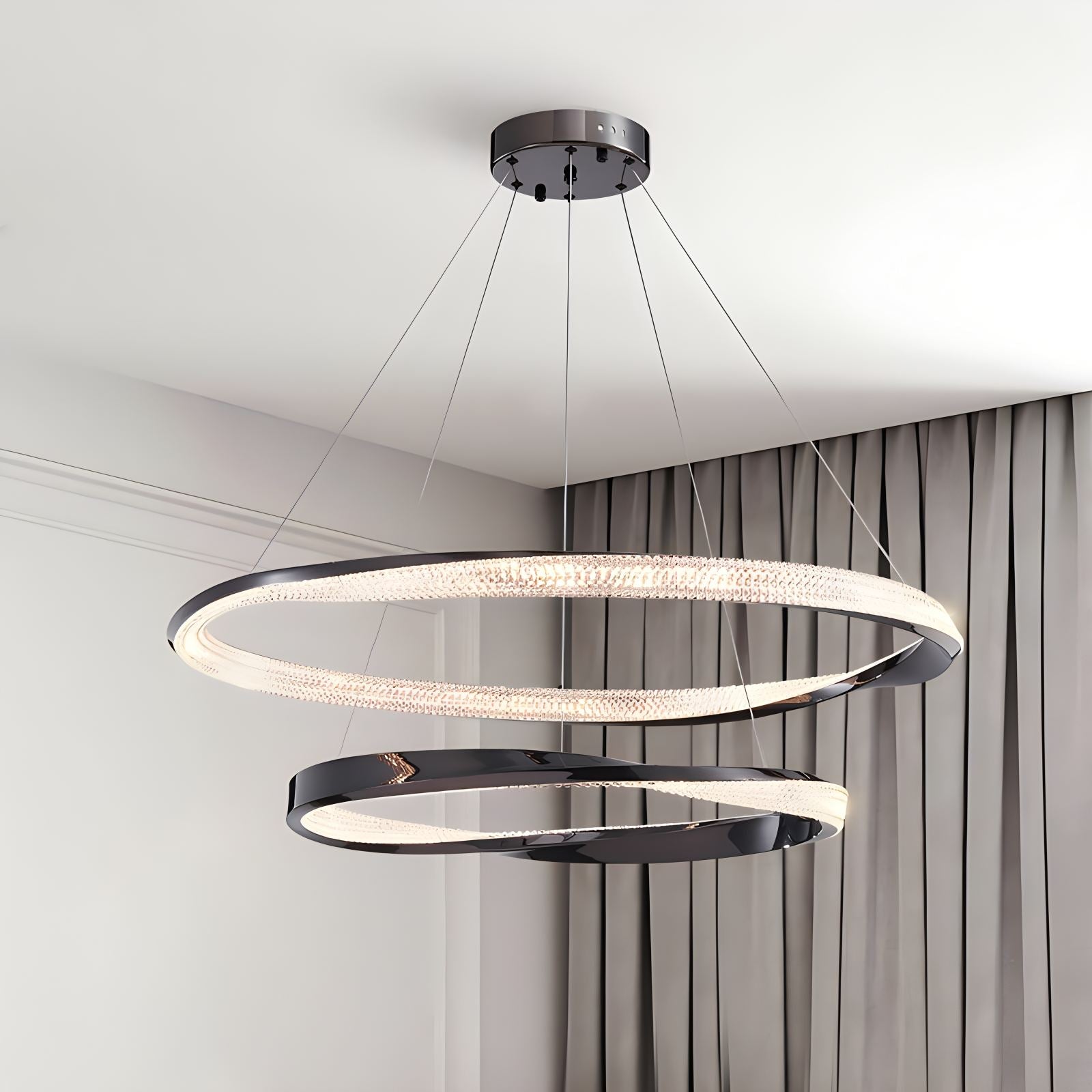flairel Modern Simple Mobius Circle Chandelier