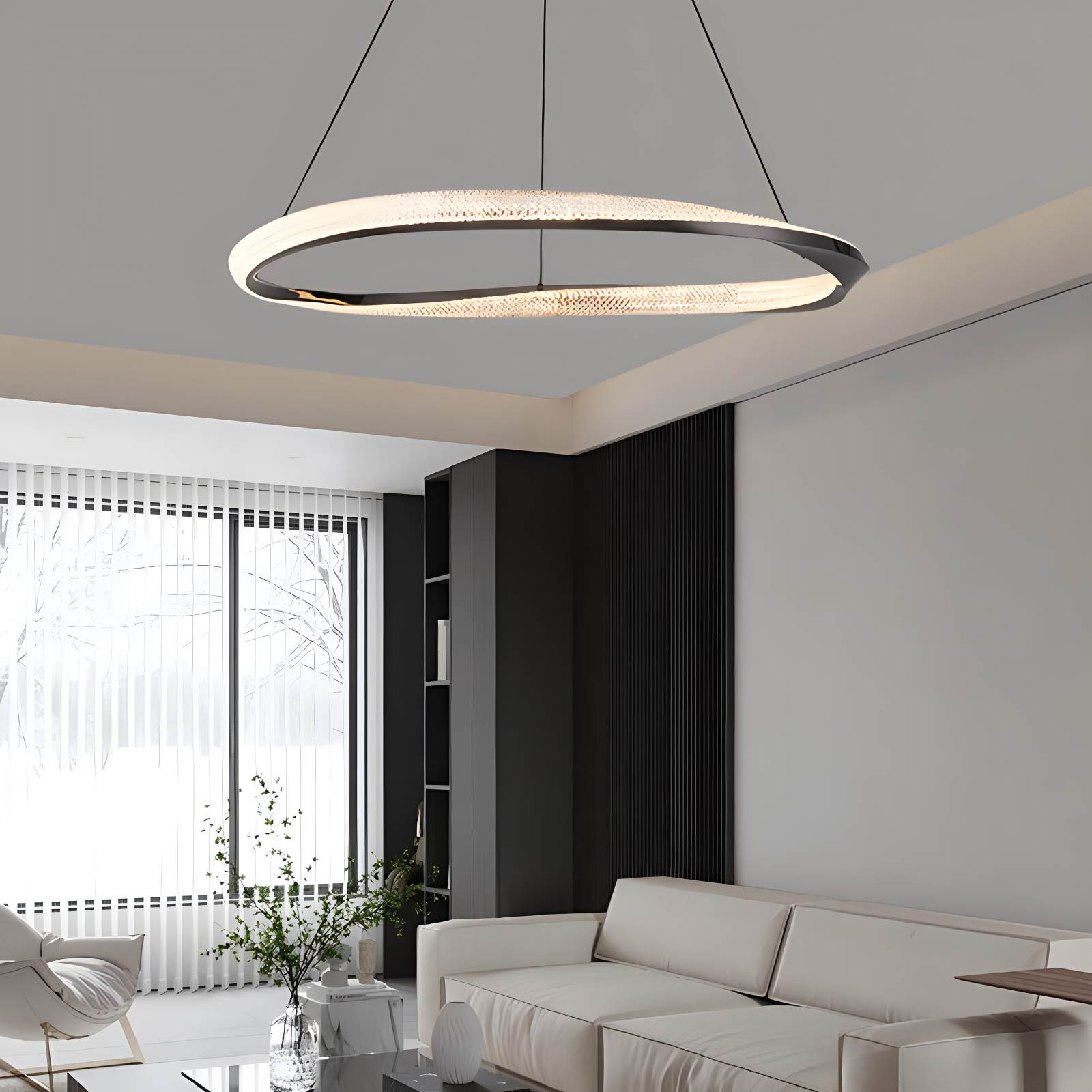 flairel Modern Simple Mobius Circle Chandelier