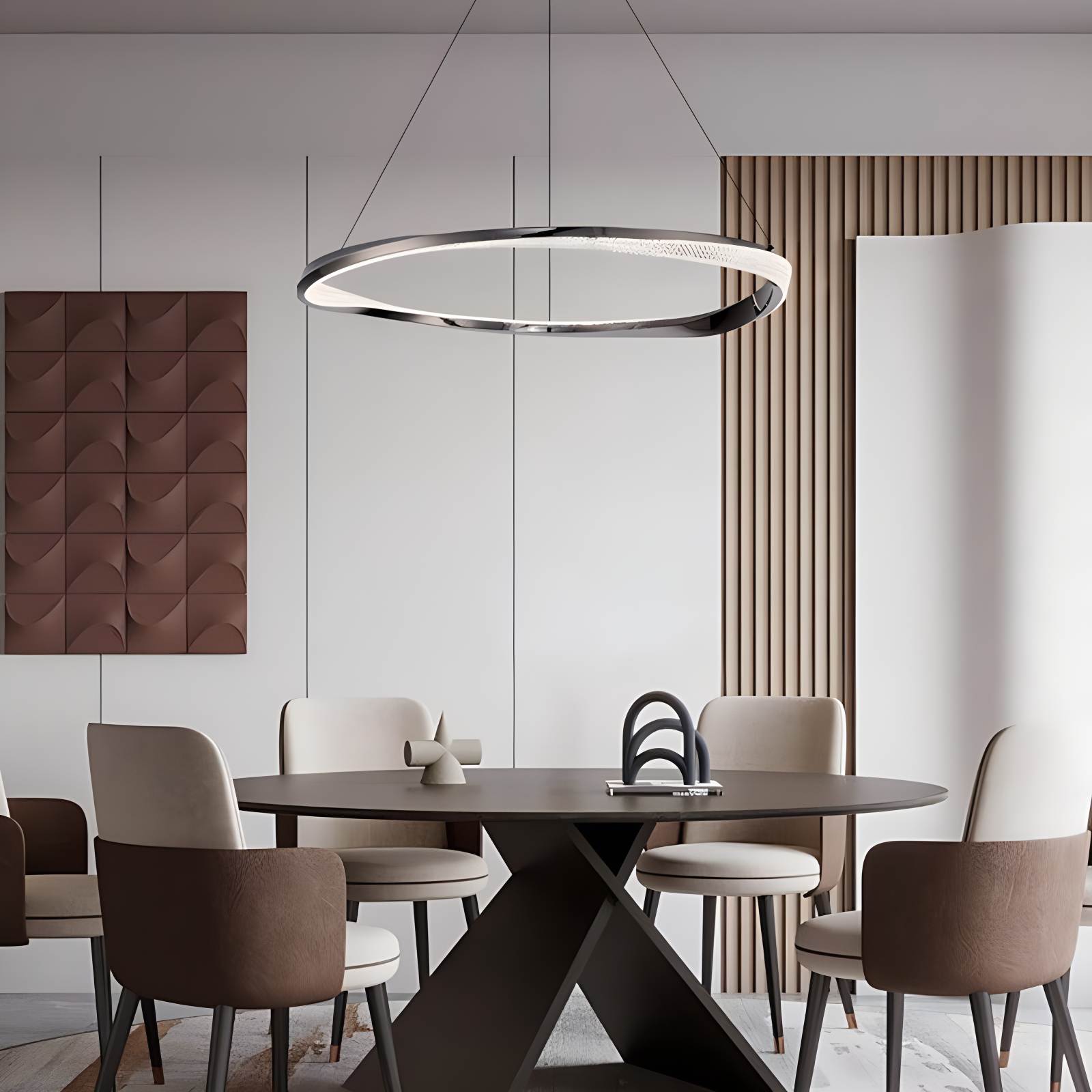 flairel Modern Simple Mobius Circle Chandelier