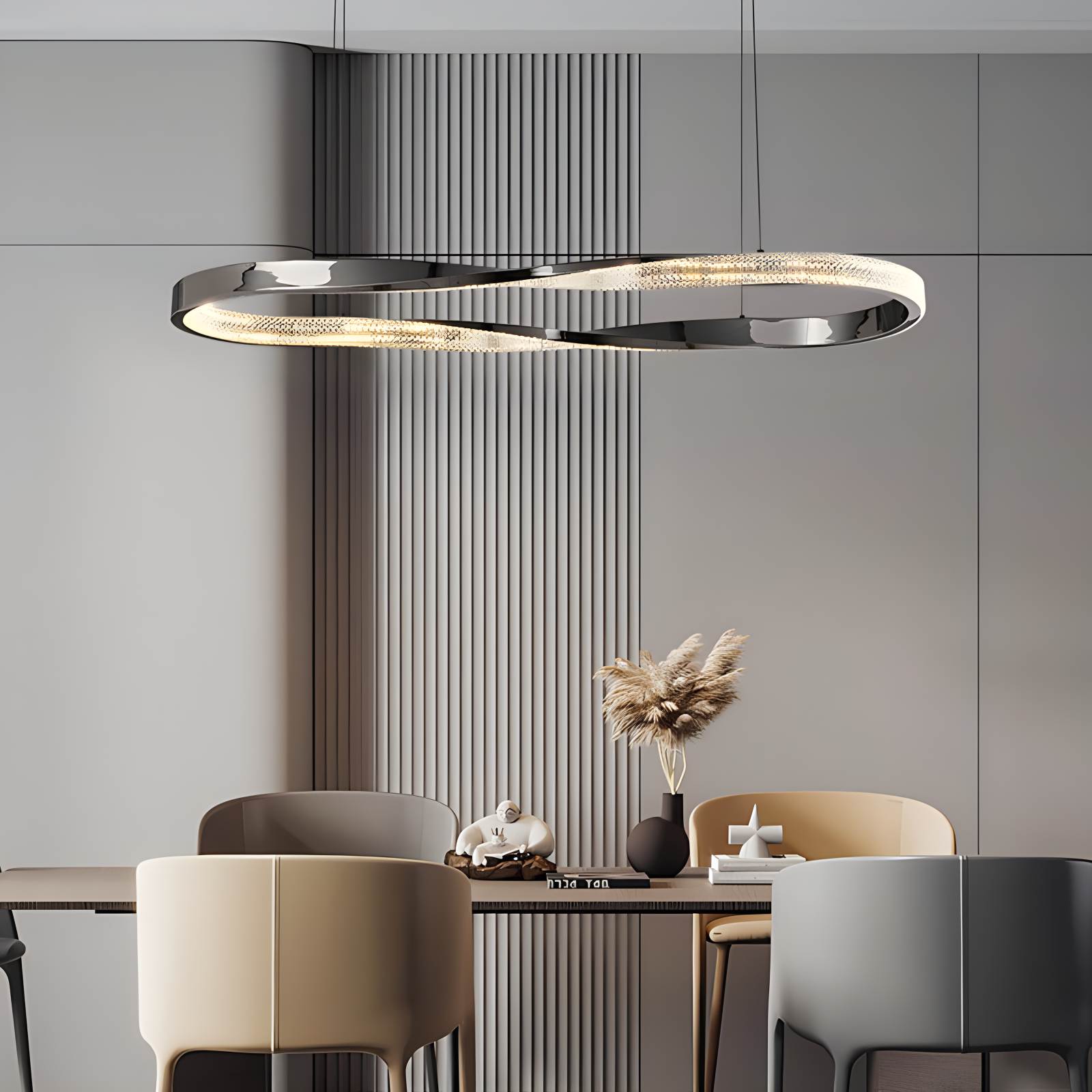 flairel Modern Simple Mobius Circle Chandelier