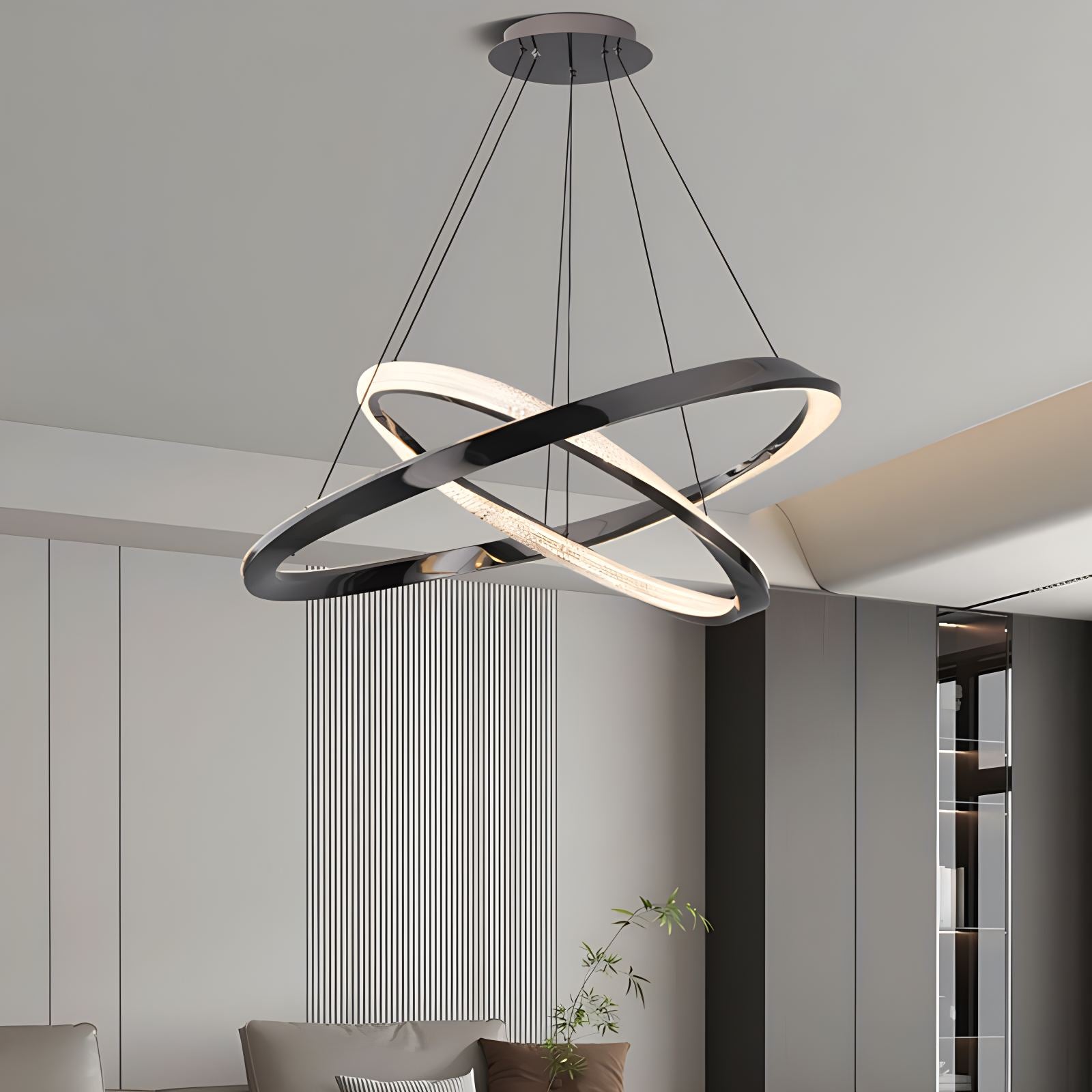 flairel Modern Simple Mobius Circle Chandelier