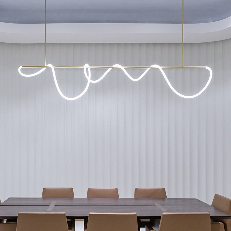 flairel Modern Long Hose Led Pendant Light for Dining Room