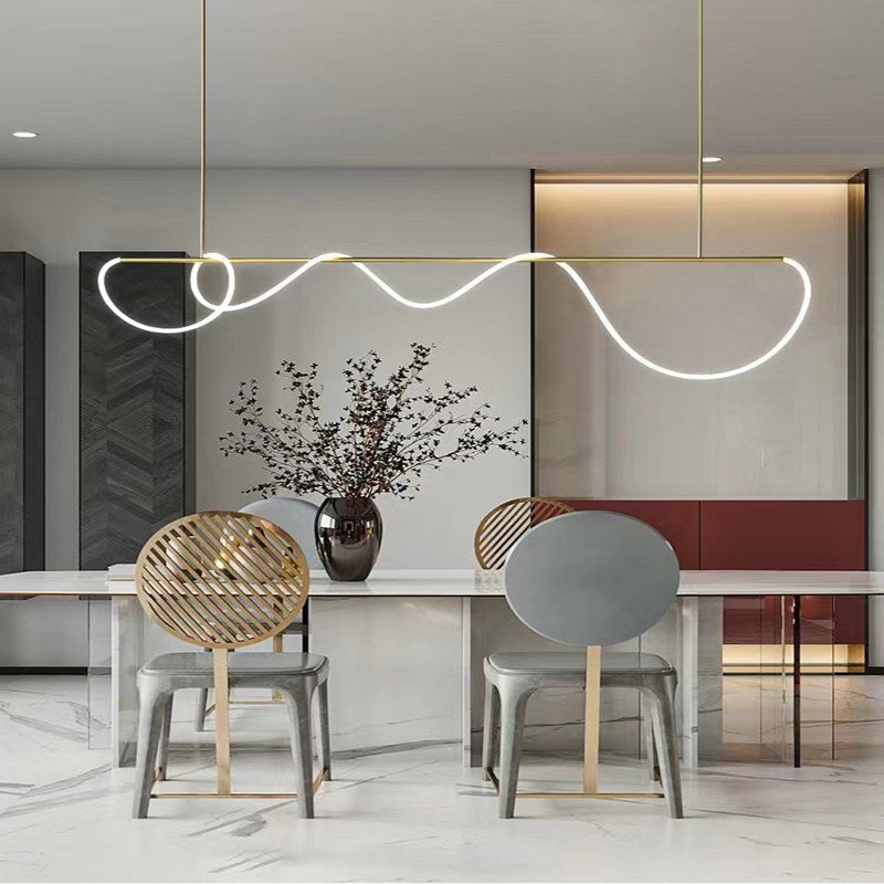 flairel Modern Long Hose Led Pendant Light for Dining Room