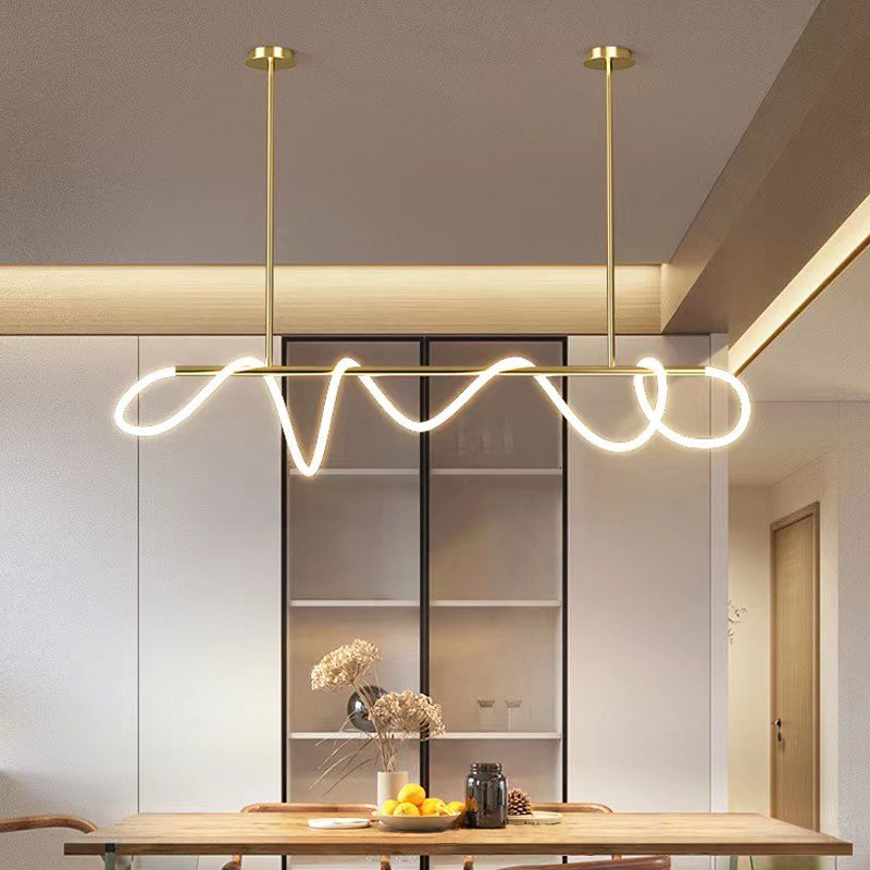 flairel Modern Long Hose Led Pendant Light for Dining Room