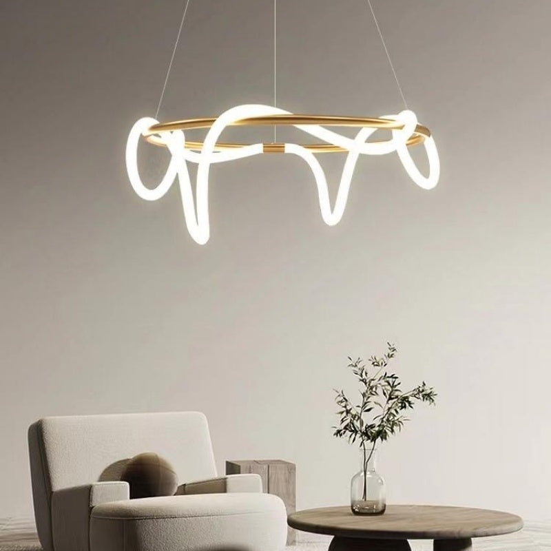 flairel Modern Long Hose Led Pendant Light for Dining Room