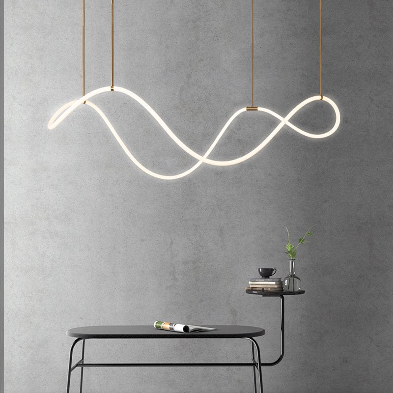 flairel Modern Long Hose Led Pendant Light for Dining Room