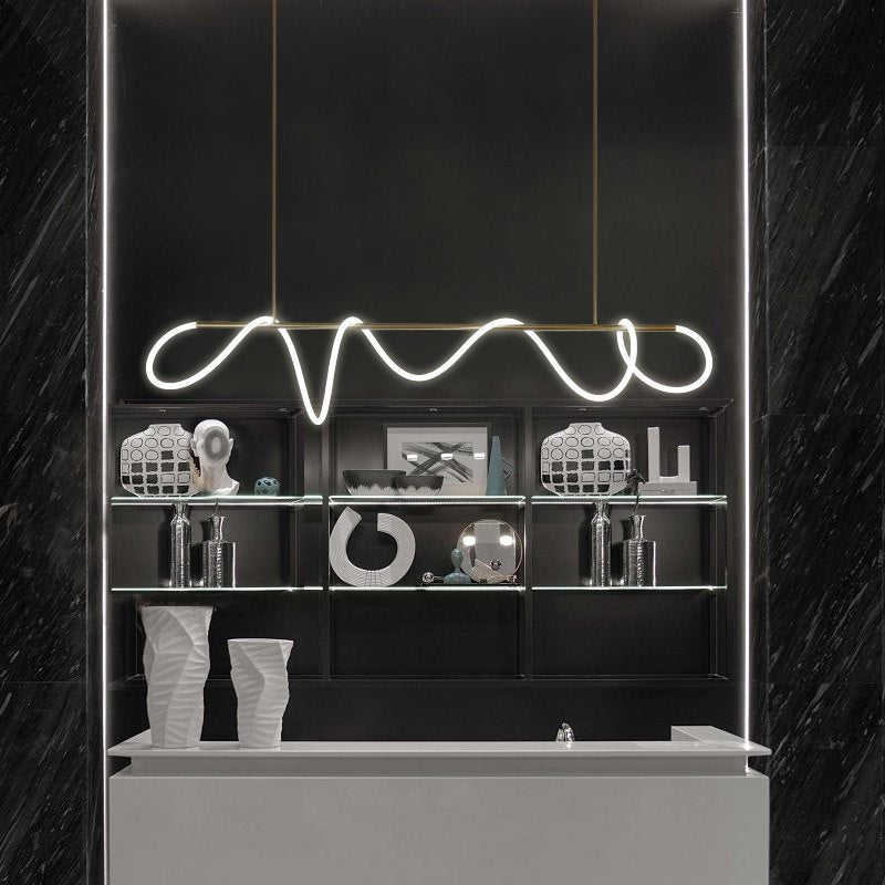 flairel Modern Long Hose Led Pendant Light for Dining Room