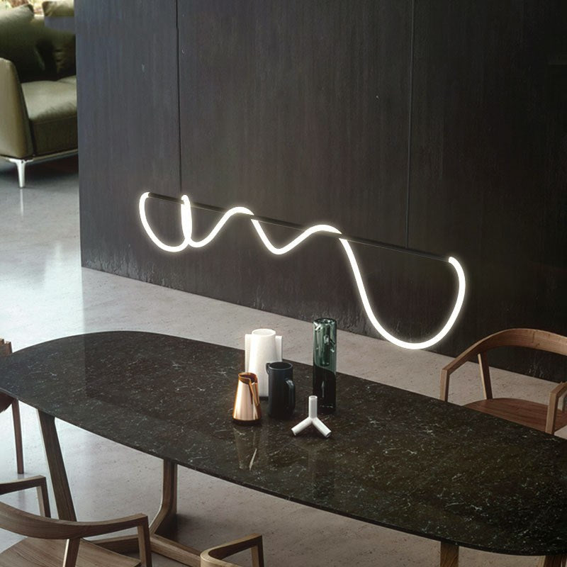 flairel Modern Long Hose Led Pendant Light for Dining Room