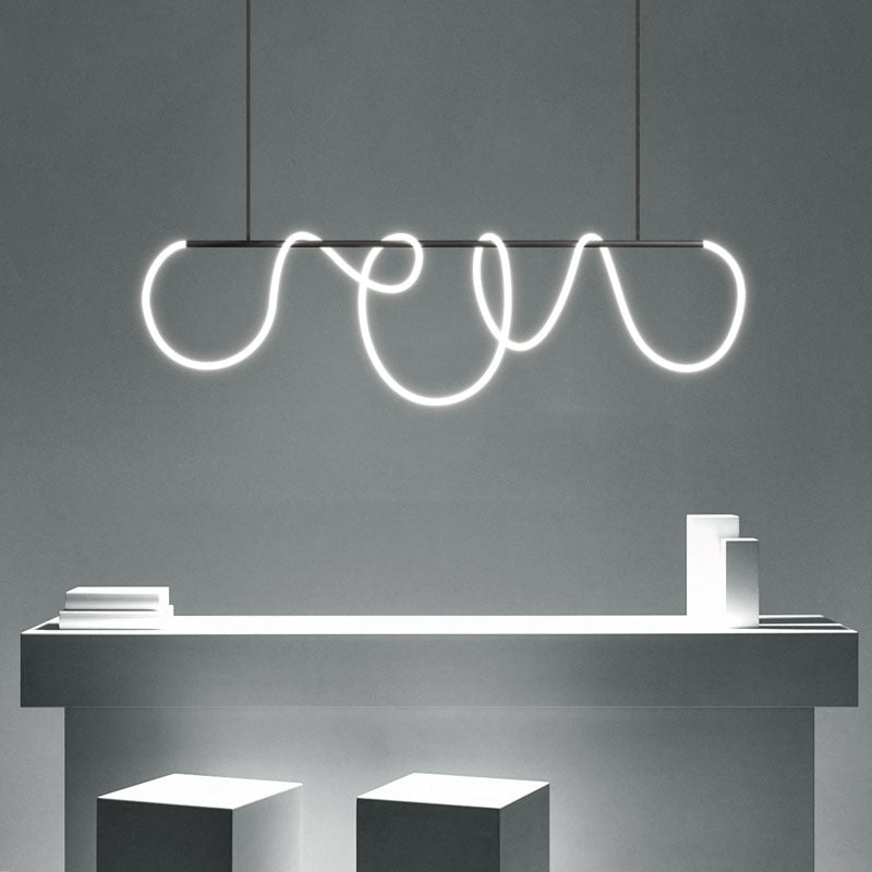 flairel Modern Long Hose Led Pendant Light for Dining Room