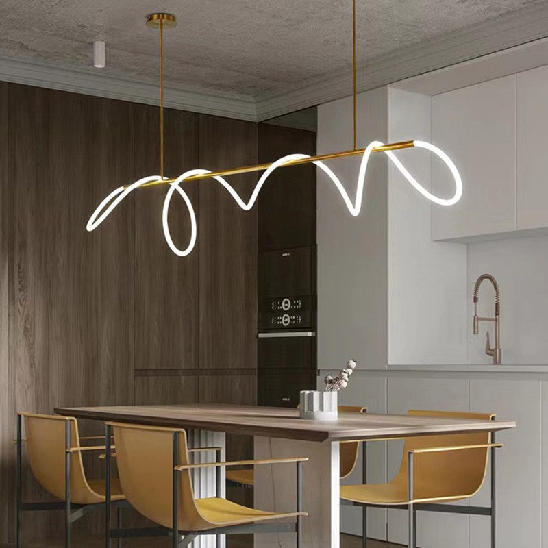 flairel Modern Long Hose Led Pendant Light for Dining Room
