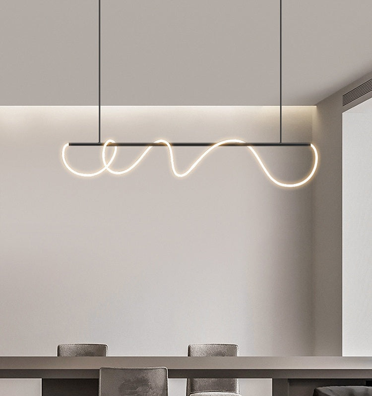 flairel Modern Long Hose Led Pendant Light for Dining Room