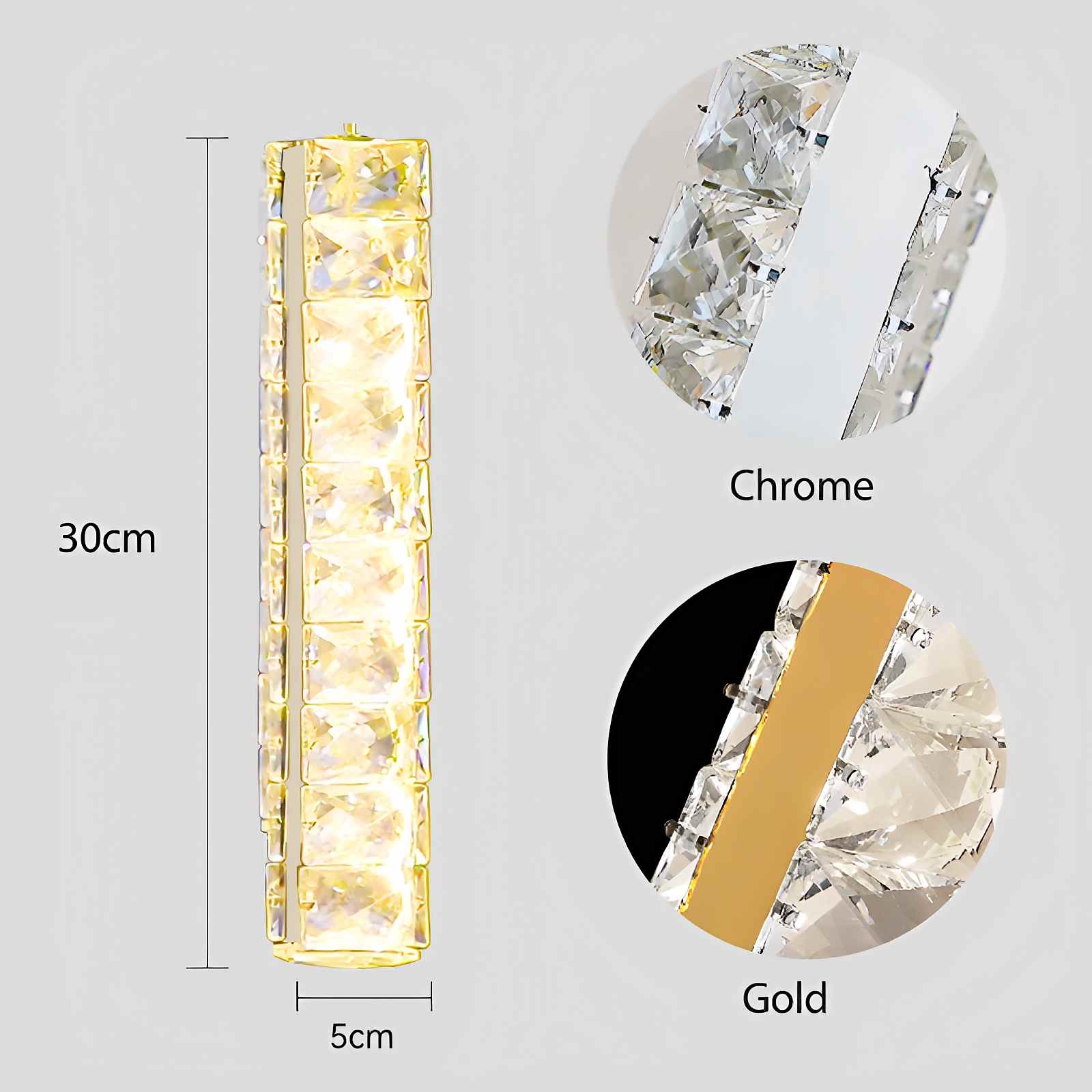 flairel Nordic Crystal LED Chandelier
