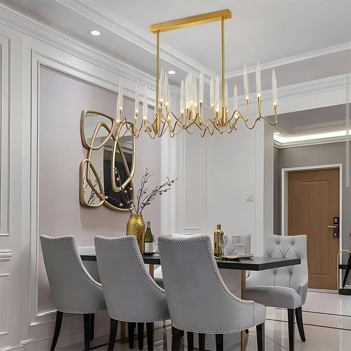 flairel Modern Branch Chandelier & Floor Lamp