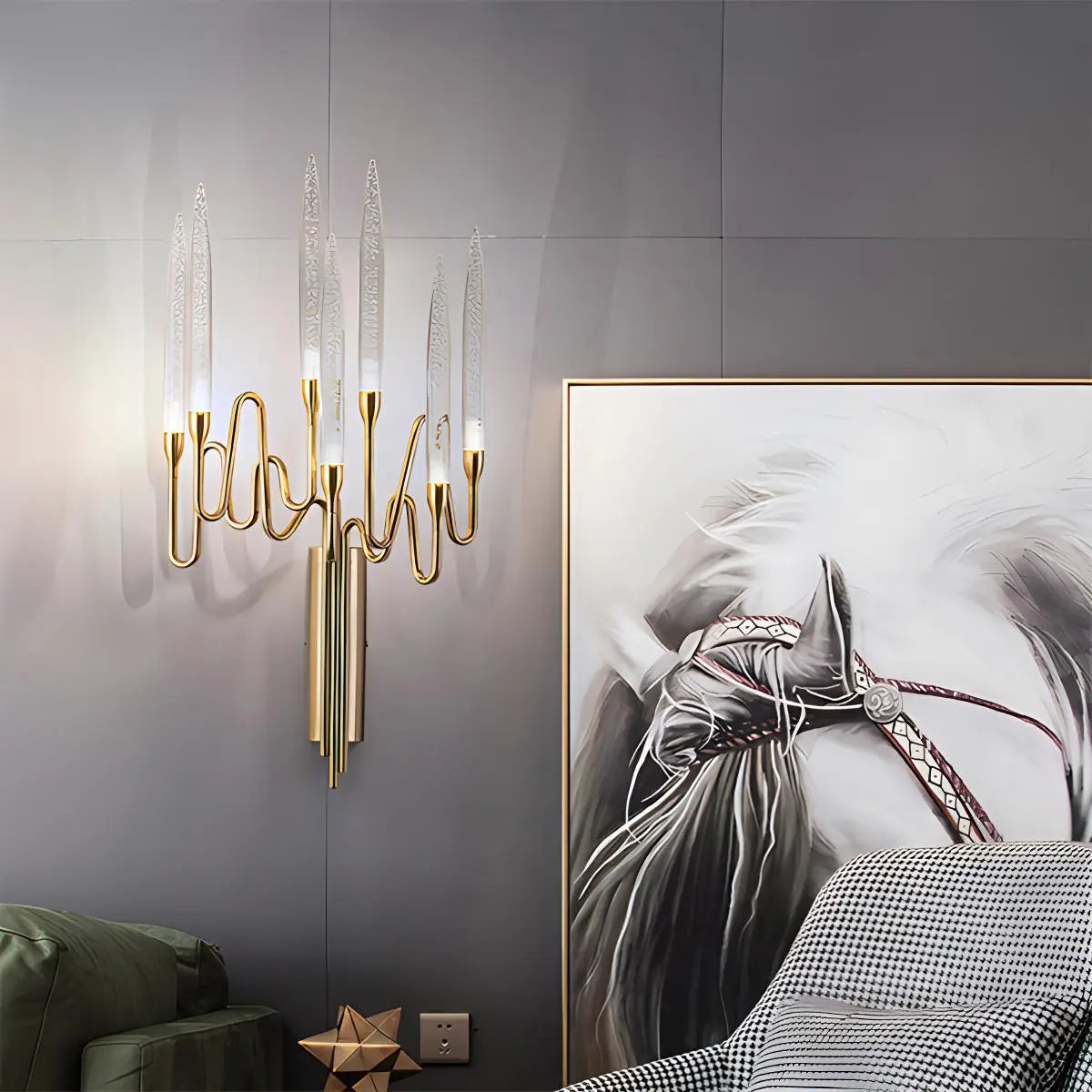 flairel Modern Branch Chandelier & Floor Lamp