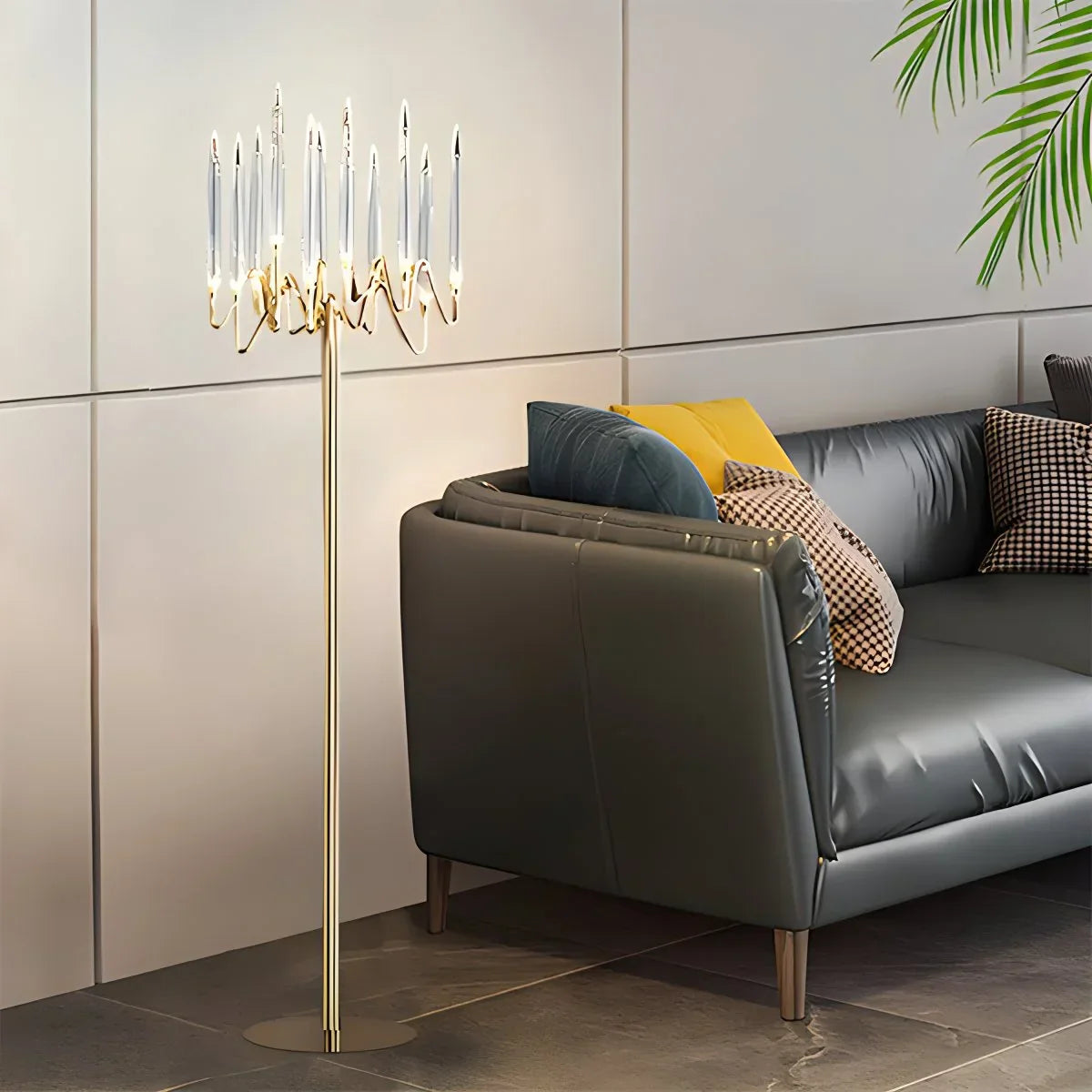 flairel Modern Branch Chandelier & Floor Lamp