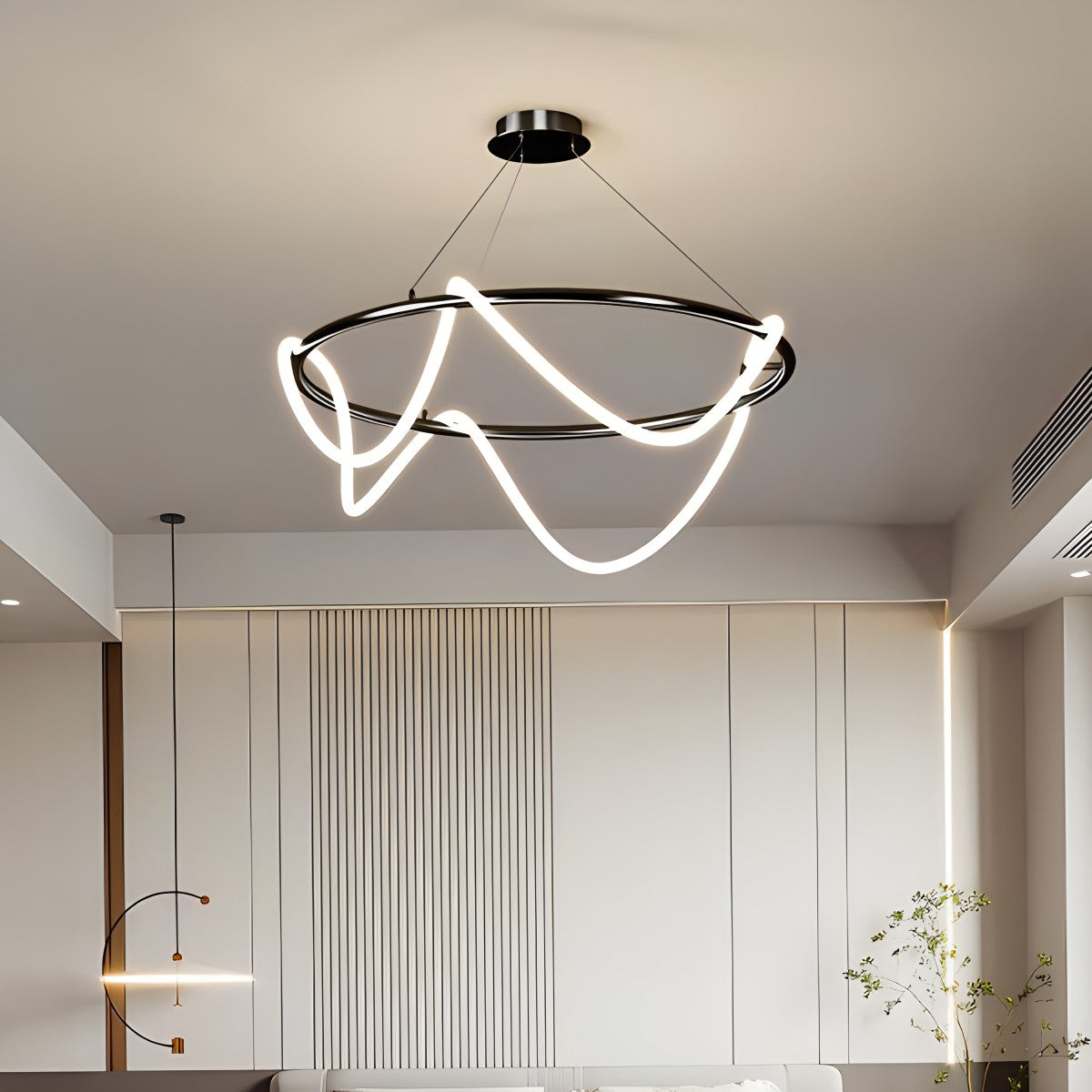 flairel Modern Long Hose Led Pendant Light for Dining Room