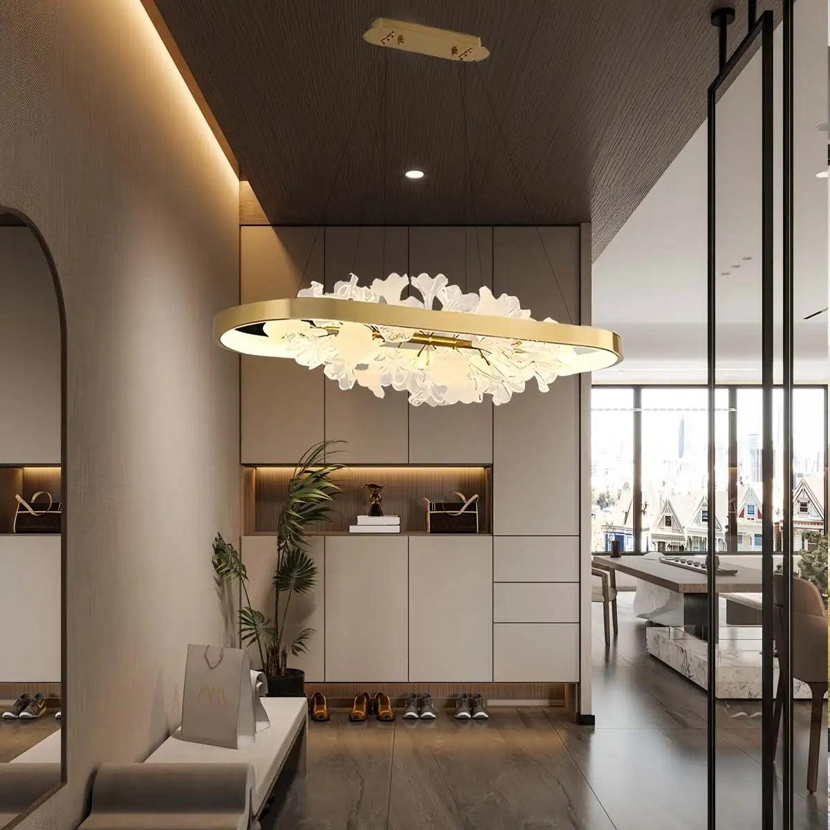 flairel Nordic Light Luxury Ring Creative Chandelier