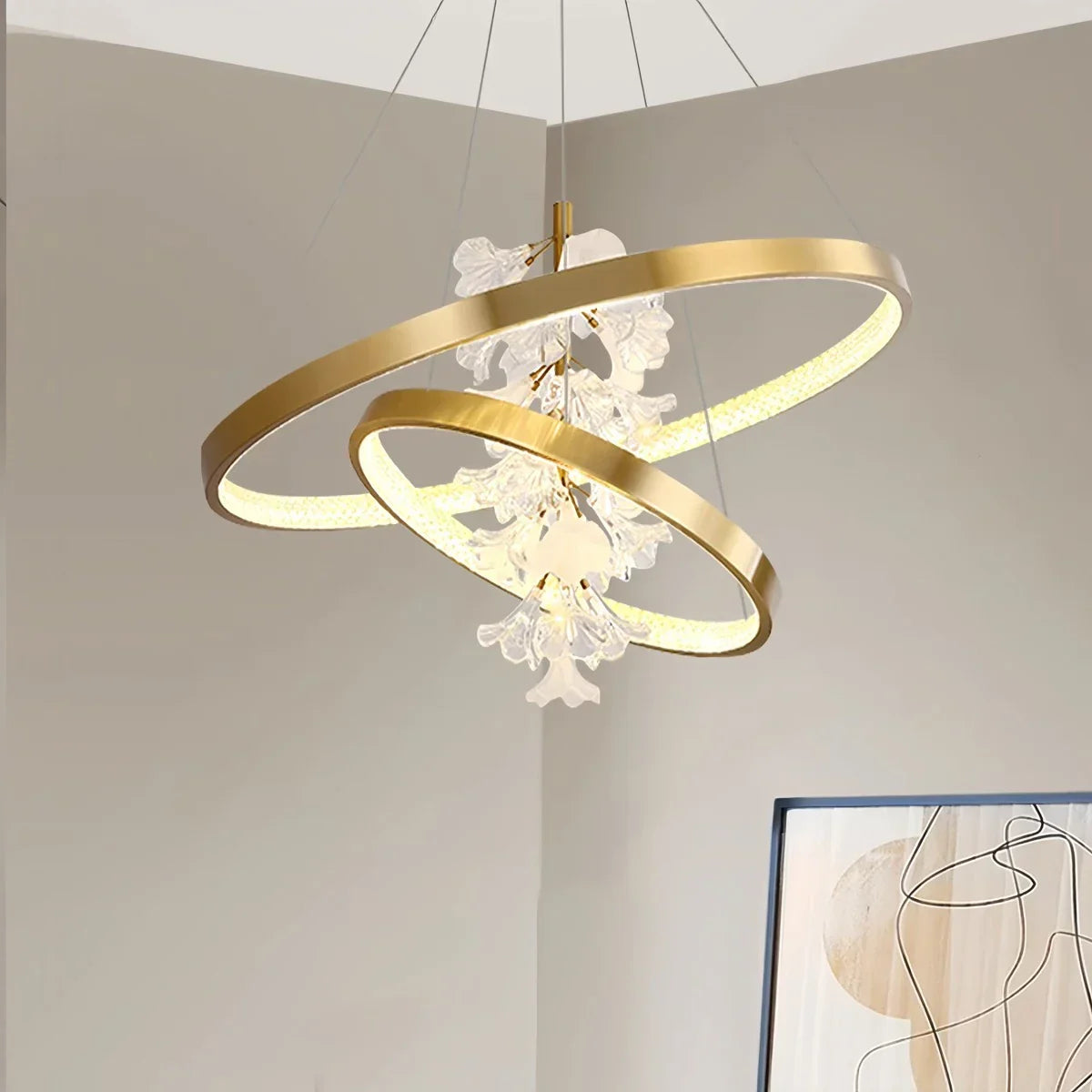 flairel Nordic Light Luxury Ring Creative Chandelier
