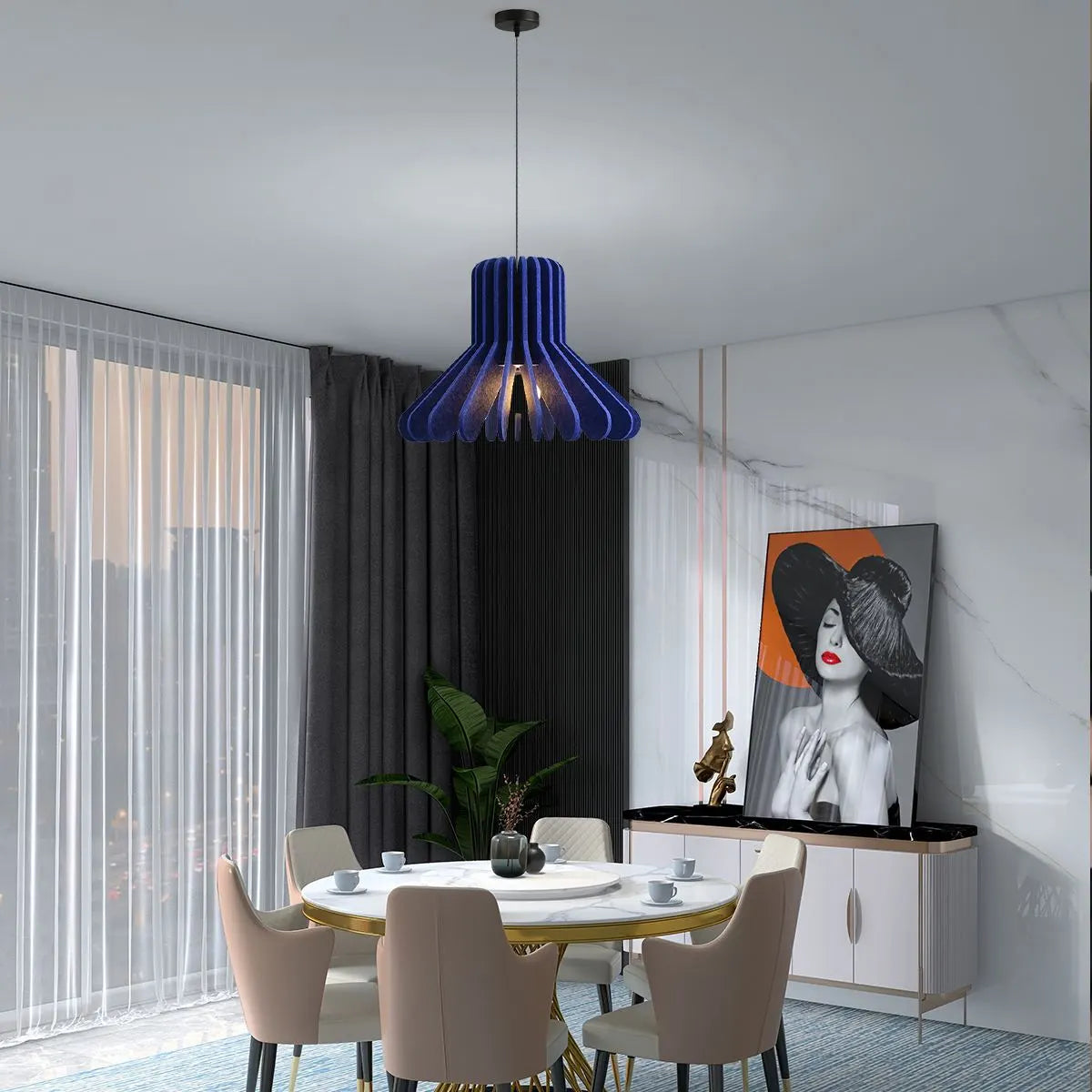 flairel Nordic Octopus Felt Acoustic Pendant Light