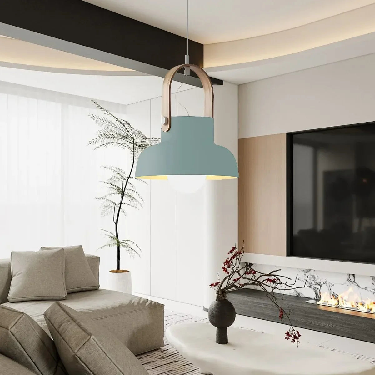 flairel Nordic Macaron Pendant Light for Dining Room Kitchen