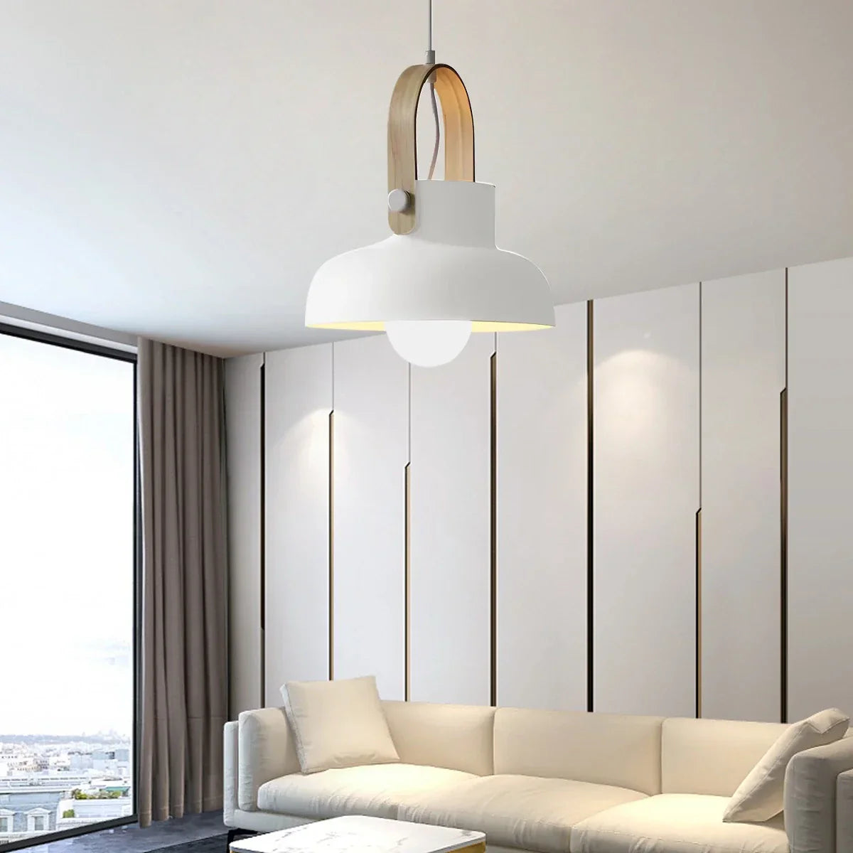 flairel Nordic Macaron Pendant Light for Dining Room Kitchen