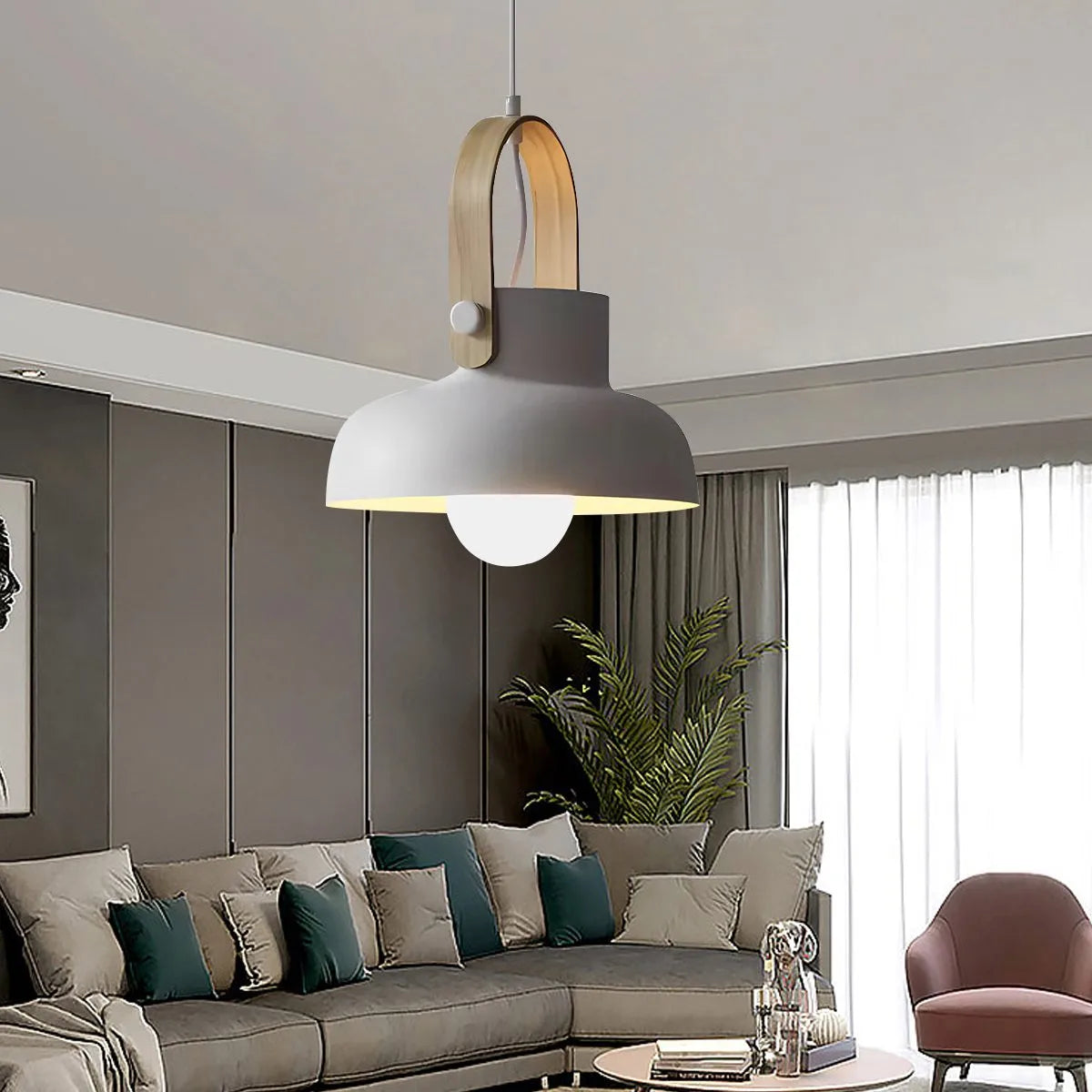 flairel Nordic Macaron Pendant Light for Dining Room Kitchen