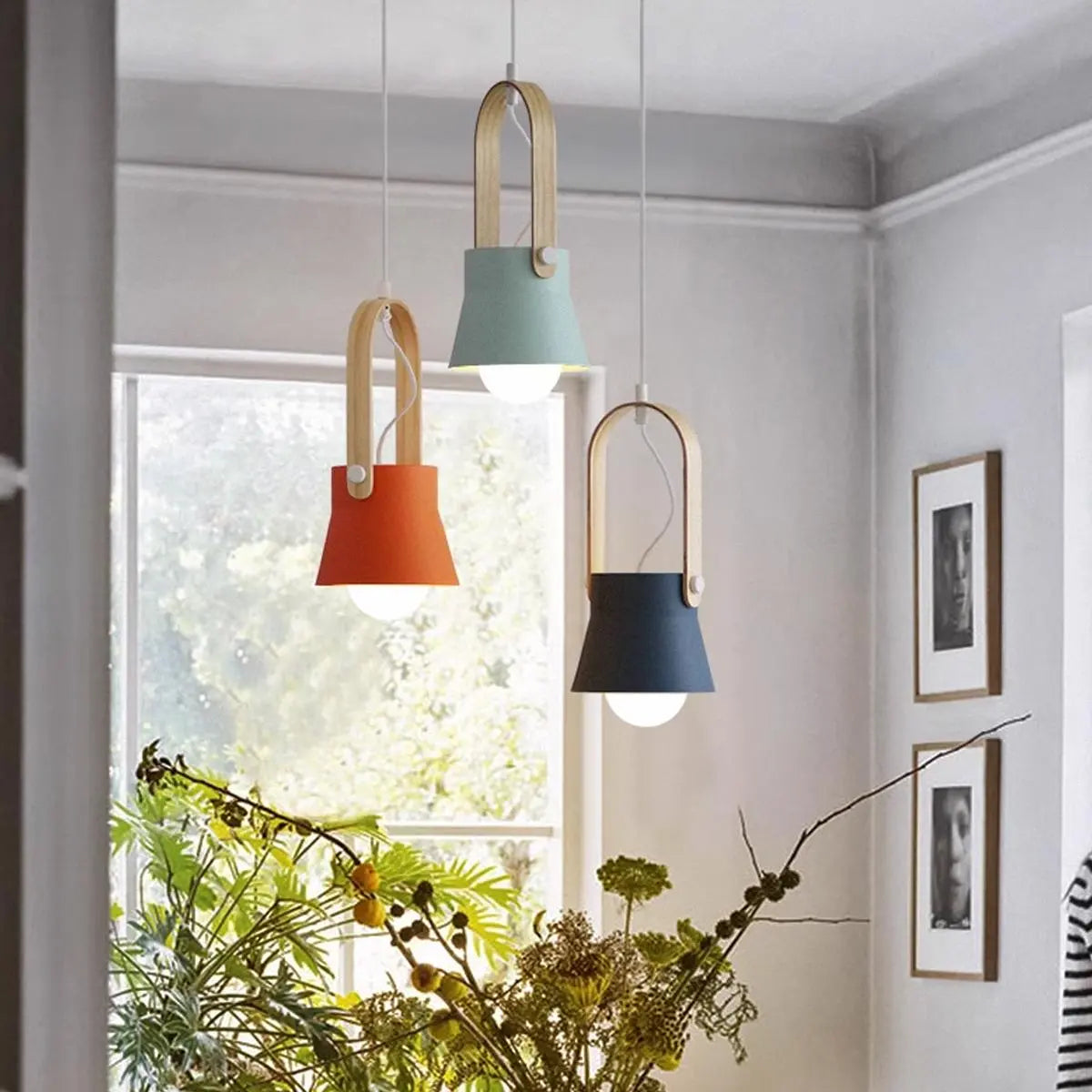 flairel Nordic Macaron Pendant Light for Dining Room Kitchen