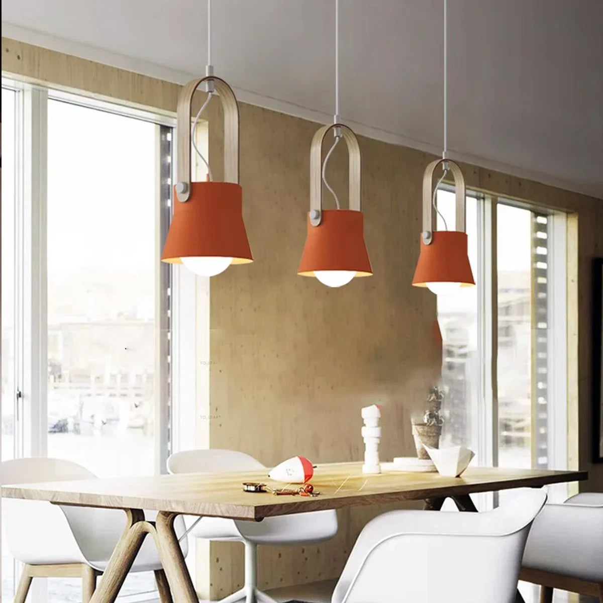 flairel Nordic Macaron Pendant Light for Dining Room Kitchen