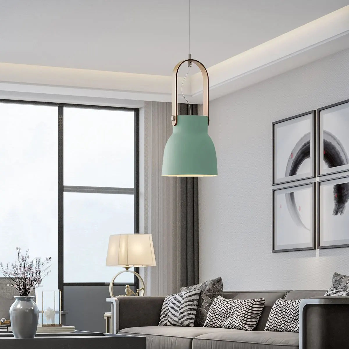 flairel Nordic Macaron Pendant Light for Dining Room Kitchen