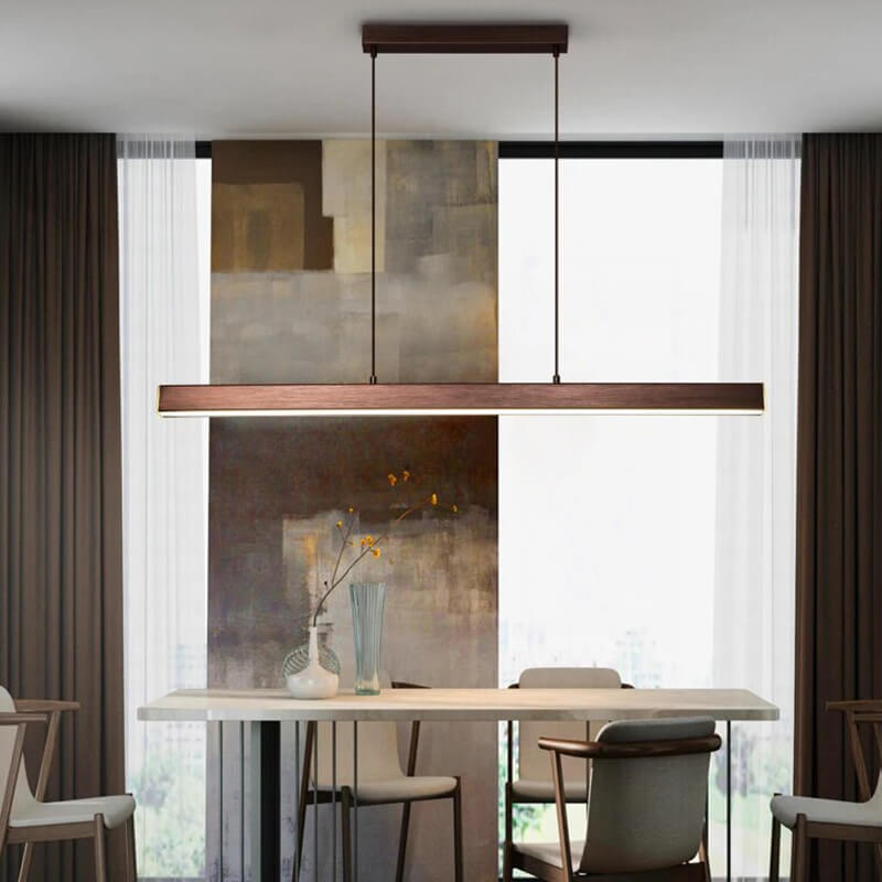 flairel Nordic LED Linear Pendant Light for Kitchen Island