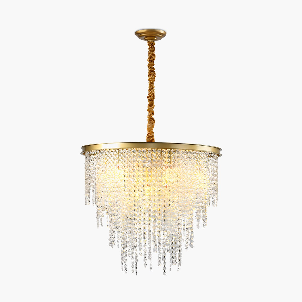 flairel Octagonal Beaded Crystal Chandelier