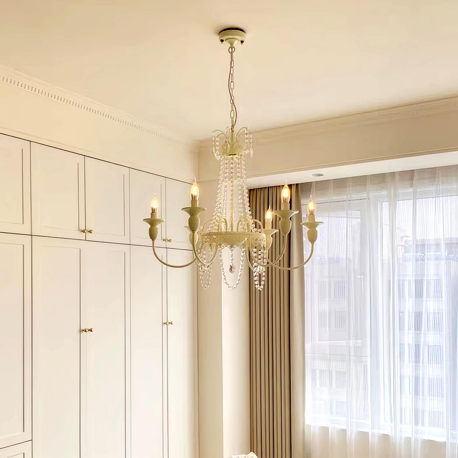 flairel French Candle Crystal Chandelier