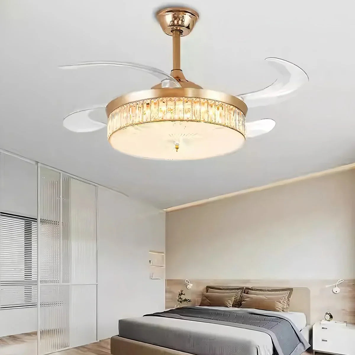 flairel Remote Hugger Ceiling Fan Light