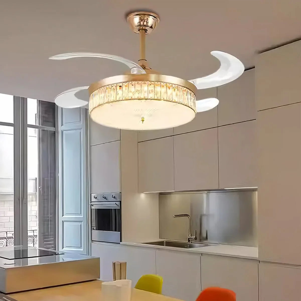 flairel Remote Hugger Ceiling Fan Light